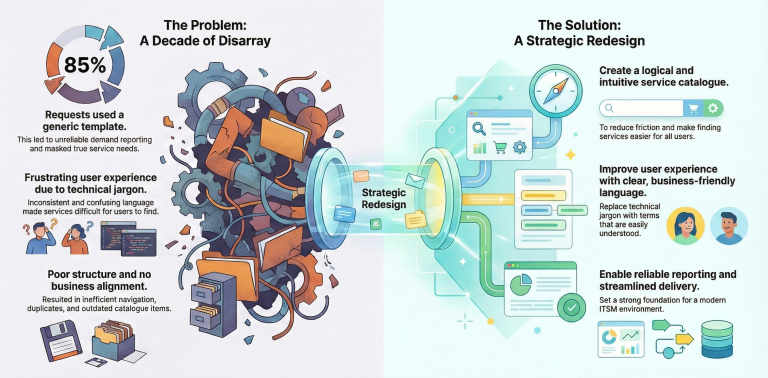 Rebuilding the service catalogue info graphic
